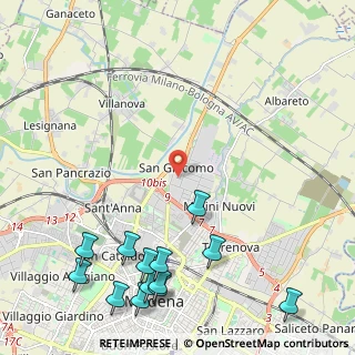 Mappa Via Lussemburgo, 41122 Modena MO, Italia (3.07154)