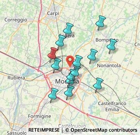 Mappa Via Lussemburgo, 41122 Modena MO, Italia (5.82857)