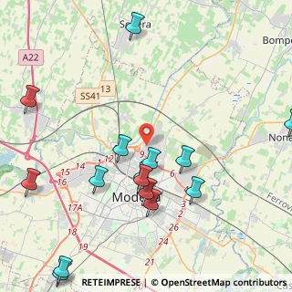 Mappa Via Lussemburgo, 41122 Modena MO, Italia (5.22667)
