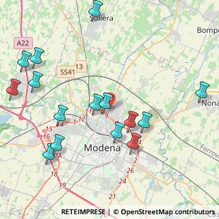 Mappa Via Lussemburgo, 41122 Modena MO, Italia (4.93733)