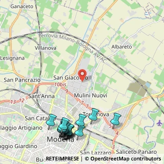 Mappa Via Olanda, 41122 Modena MO, Italia (3.08)
