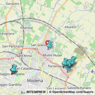 Mappa Via Olanda, 41122 Modena MO, Italia (2.82455)