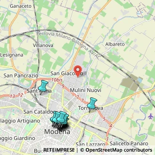 Mappa Via Olanda, 41122 Modena MO, Italia (3.014)