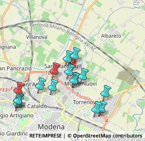 Mappa Via Olanda, 41122 Modena MO, Italia (1.99813)