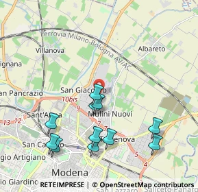 Mappa Via Olanda, 41122 Modena MO, Italia (2.12545)