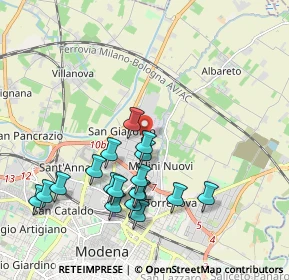 Mappa Via Olanda, 41122 Modena MO, Italia (2.01667)