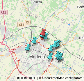 Mappa Via Bulgaria, 41122 Modena MO, Italia (2.88308)