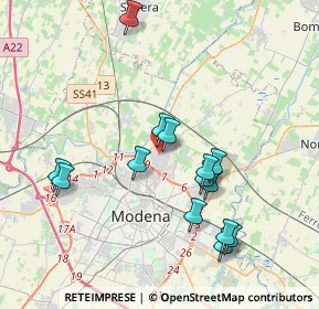 Mappa Via Bulgaria, 41122 Modena MO, Italia (3.78214)