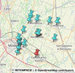 Mappa Vía 8 Marzo, 41015 Nonantola MO, Italia (6.85294)