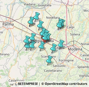 Mappa Via Mazzacurati, 42122 Reggio nell'Emilia RE, Italia (10.176)