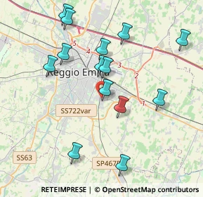 Mappa Via Mazzacurati, 42122 Reggio nell'Emilia RE, Italia (4.05357)