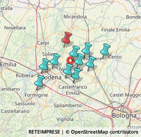 Mappa 41015 Nonantola MO, Italia (8.81818)
