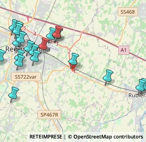 Mappa Via Aristotele Fieravanti, 42122 Reggio nell'Emilia RE, Italia (5.557)