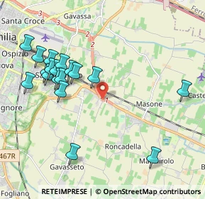 Mappa Via Aristotele Fieravanti, 42122 Reggio nell'Emilia RE, Italia (2.22889)