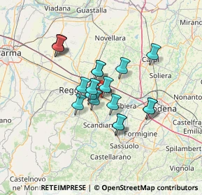 Mappa Via Aristotele Fieravanti, 42122 Reggio nell'Emilia RE, Italia (10.41444)