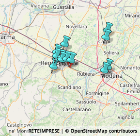 Mappa Via Aristotele Fieravanti, 42122 Reggio nell'Emilia RE, Italia (9.6175)