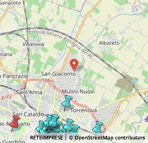 Mappa Via Alessandro Cavazza, 41122 Modena MO, Italia (3.61938)