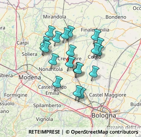 Mappa Via Valbona, 40019 Sant'Agata bolognese BO, Italia (11.0695)