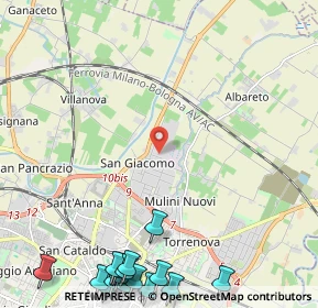 Mappa Via Repubblica di S. Marino, 41122 Modena MO, Italia (3.64063)