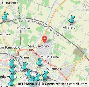 Mappa Via Repubblica di S. Marino, 41122 Modena MO, Italia (3.70944)