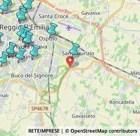 Mappa Via Gattalupa, 42122 Reggio nell'Emilia RE, Italia (3.27765)