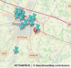 Mappa Via Gattalupa, 42122 Reggio nell'Emilia RE, Italia (3.96538)