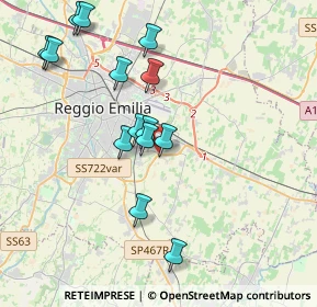 Mappa Via Gattalupa, 42122 Reggio nell'Emilia RE, Italia (3.91357)