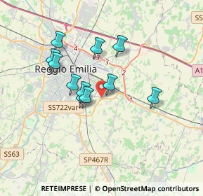 Mappa Via Gattalupa, 42122 Reggio nell'Emilia RE, Italia (2.92727)