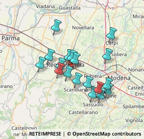 Mappa Via Gattalupa, 42122 Reggio nell'Emilia RE, Italia (11.72722)