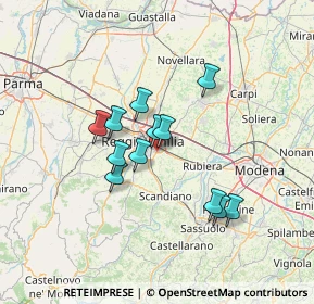 Mappa Via Gattalupa, 42122 Reggio nell'Emilia RE, Italia (10.9975)