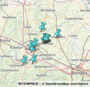 Mappa Via Fosse Ardeatine, 41015 Nonantola MO, Italia (7.6775)