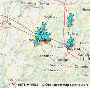 Mappa Via Ezio Comparoni, 42122 Reggio nell'Emilia RE, Italia (9.64333)