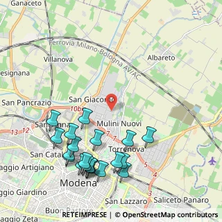 Mappa Via Malta, 41122 Modena MO, Italia (2.485)