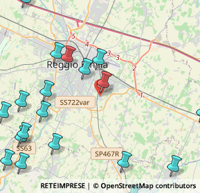 Mappa Via Grigoris Lambrakis, 42122 Reggio nell'Emilia RE, Italia (6.14579)