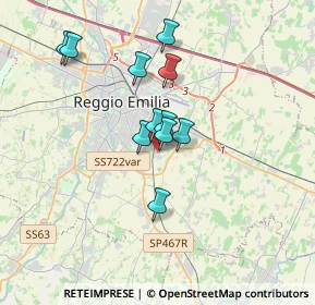 Mappa Via Grigoris Lambrakis, 42122 Reggio nell'Emilia RE, Italia (2.80727)