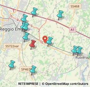 Mappa Via delle Piante, 42122 Reggio nell'Emilia RE, Italia (4.6475)