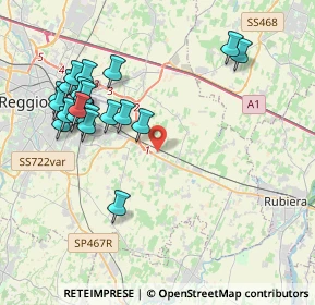 Mappa Via delle Piante, 42122 Reggio nell'Emilia RE, Italia (4.3345)