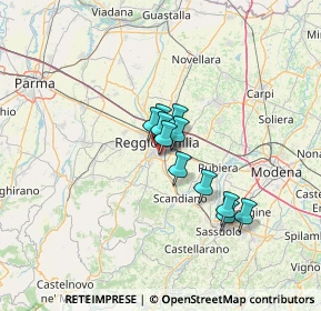 Mappa Via Martiri di Cervarolo, 42122 Reggio nell'Emilia RE, Italia (8.48636)