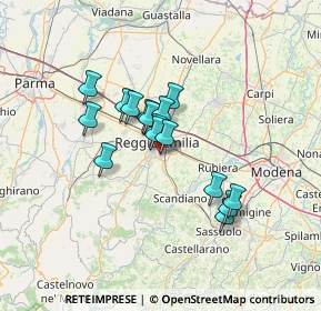 Mappa Via Martiri di Cervarolo, 42122 Reggio nell'Emilia RE, Italia (10.10125)