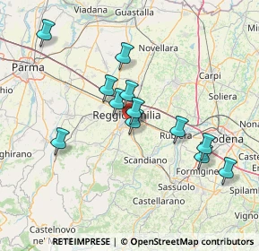 Mappa Via Martiri di Cervarolo, 42122 Reggio nell'Emilia RE, Italia (13.26333)