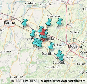Mappa Via Martiri di Cervarolo, 42122 Reggio nell'Emilia RE, Italia (8.48813)