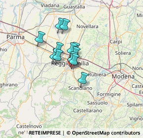 Mappa Via Martiri di Cervarolo, 42122 Reggio nell'Emilia RE, Italia (8.14583)