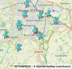 Mappa Via Martiri di Cervarolo, 42122 Reggio nell'Emilia RE, Italia (2.235)