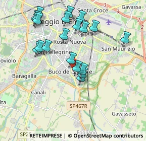 Mappa Via Martiri di Cervarolo, 42122 Reggio nell'Emilia RE, Italia (1.962)