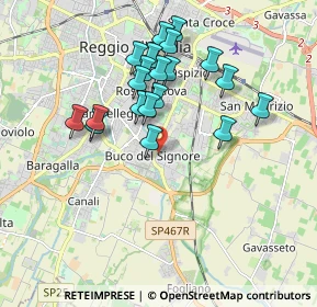 Mappa Via Martiri di Cervarolo, 42122 Reggio nell'Emilia RE, Italia (1.7025)