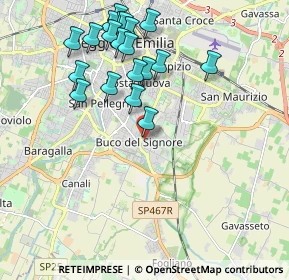 Mappa Via Martiri di Cervarolo, 42122 Reggio nell'Emilia RE, Italia (2.139)
