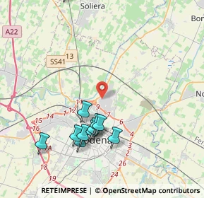 Mappa Via Belgio, 41122 Modena MO, Italia (4.22182)