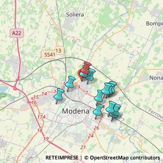 Mappa Via Belgio, 41122 Modena MO, Italia (3.01308)