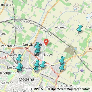 Mappa Strada Attiraglio, 41122 Modena MO, Italia (2.49833)