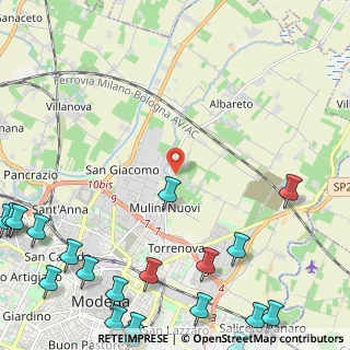 Mappa Strada Attiraglio, 41122 Modena MO, Italia (3.8335)